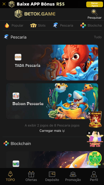 Jogos de pesca no BETOK GAME com 8 títulos incluindo TADA e Baison
