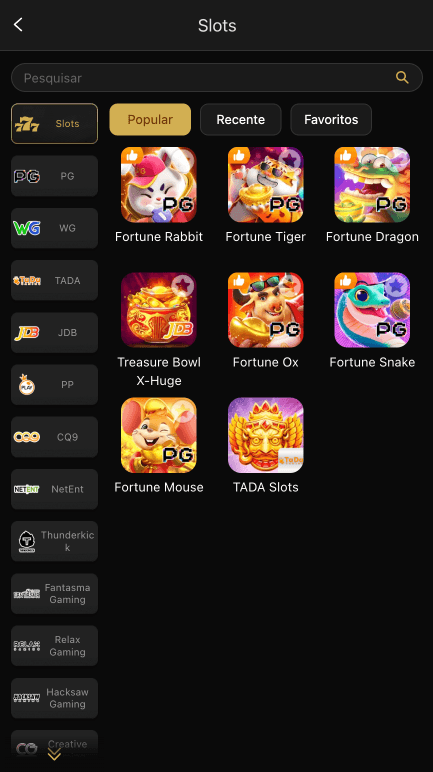 Lista de provedores de jogos BETOK GAME de A a N incluindo NetEnt e Hacksaw